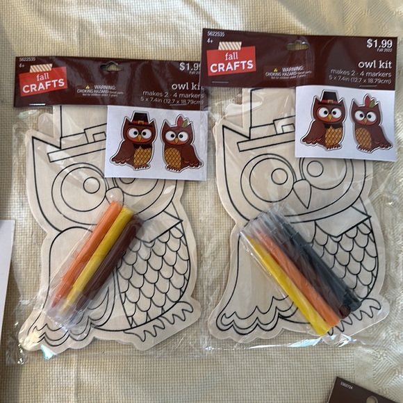 Lot of Thanksgiving harvest fall kids crafts headbands stickers pilgrims turkey - Picture 5 of 9